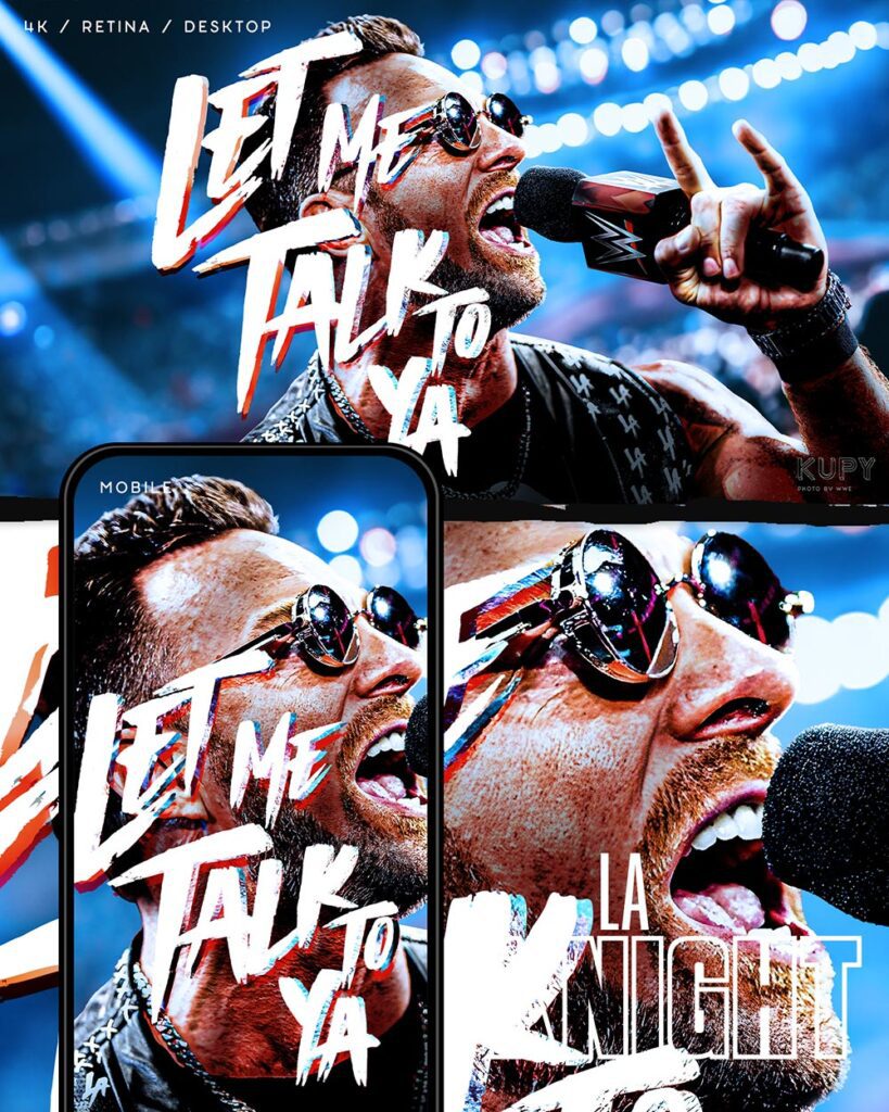 LA Knight Let Me Talk To Ya Text - La Knight - Posters and Art