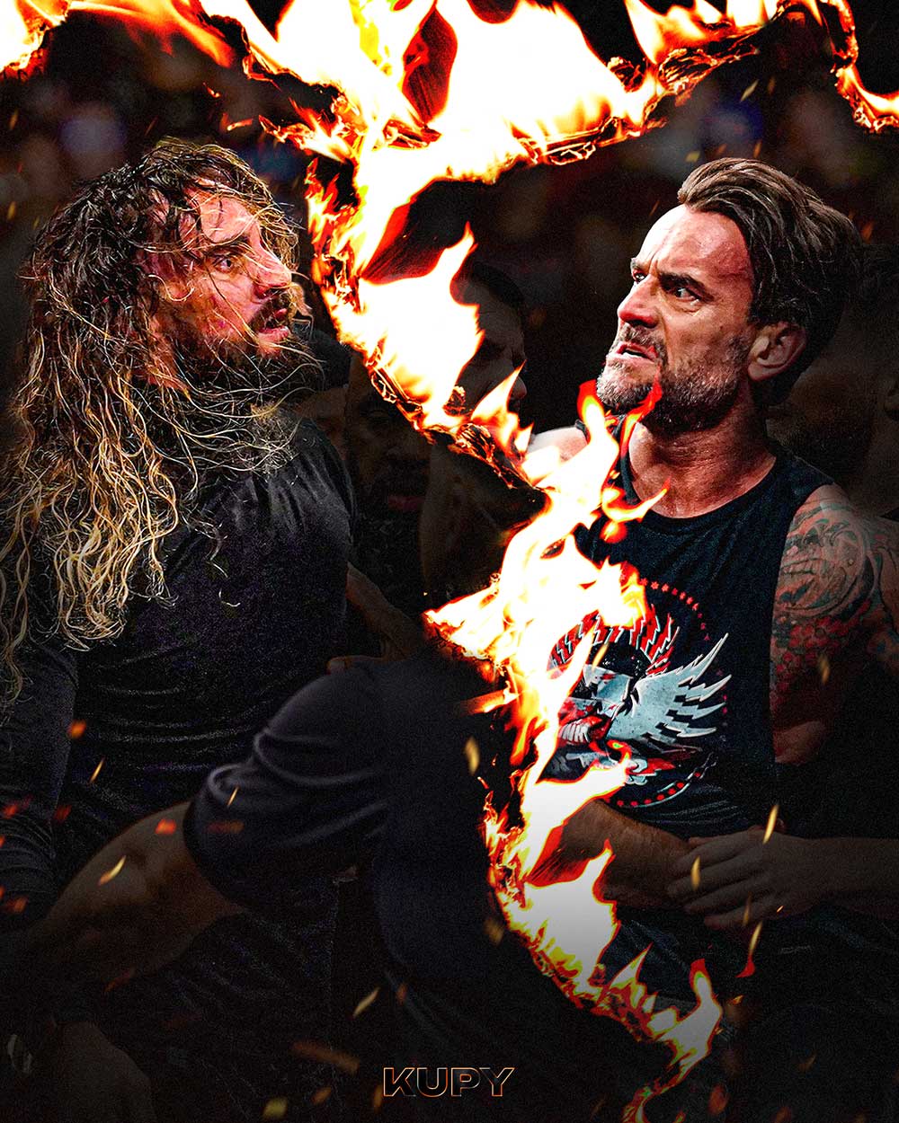 cm punk vs seth rollins